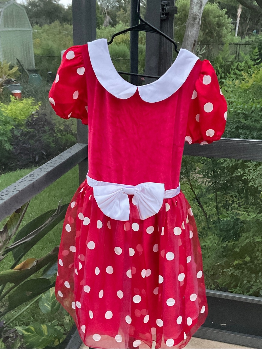 Disney Store Minnie Mouse Red and White Polka Dress with Peter Pan Collar